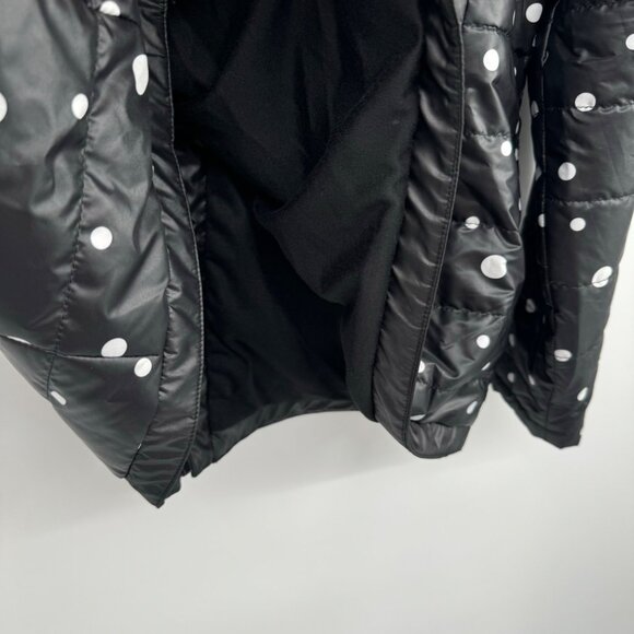 Chico's 1 Zenergy Polka Dot Quilted Jacket Black White Size medium pockets - Picture 12 of 12